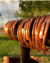 Load image into Gallery viewer, Hand Hammered Unisex Copper Bracelets