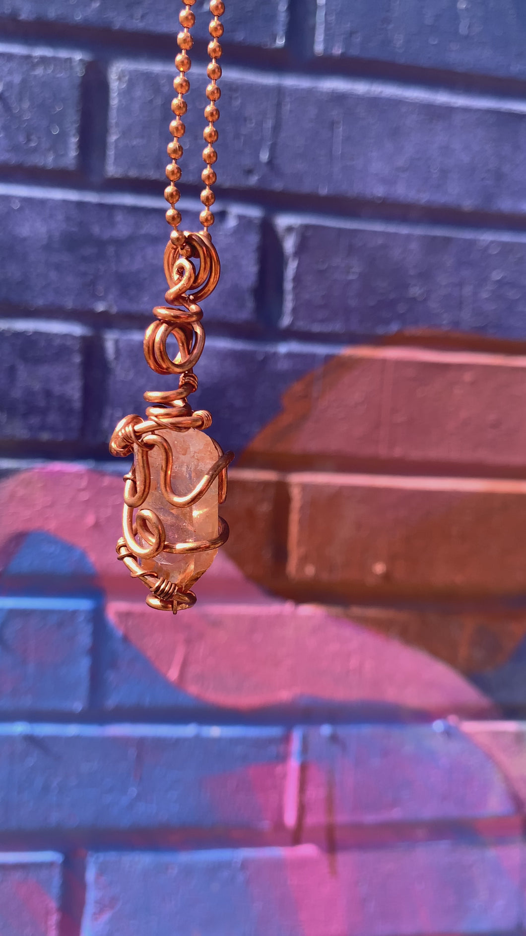 Tangerine Quartz Necklace