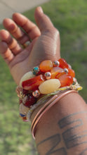 Load and play video in Gallery viewer, Carnelian and Calcite Bracelet
