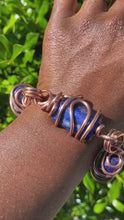 Load and play video in Gallery viewer, Lapis Lazuli Copper Unisex Bracelet
