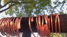 Load and play video in Gallery viewer, Hand Hammered Unisex Copper Bracelets
