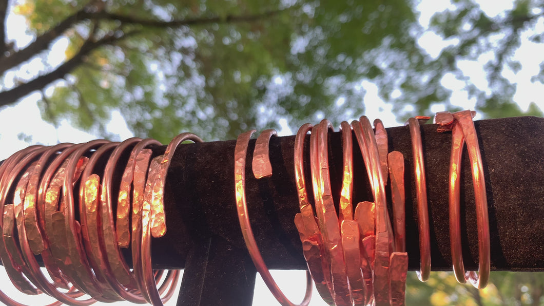 Hand Hammered Unisex Copper Bracelets