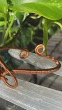 Load and play video in Gallery viewer, Carnelian Crystal Copper Bracelet / Arm Cuff

