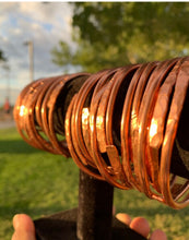 Load image into Gallery viewer, Hand Hammered Unisex Copper Bracelets
